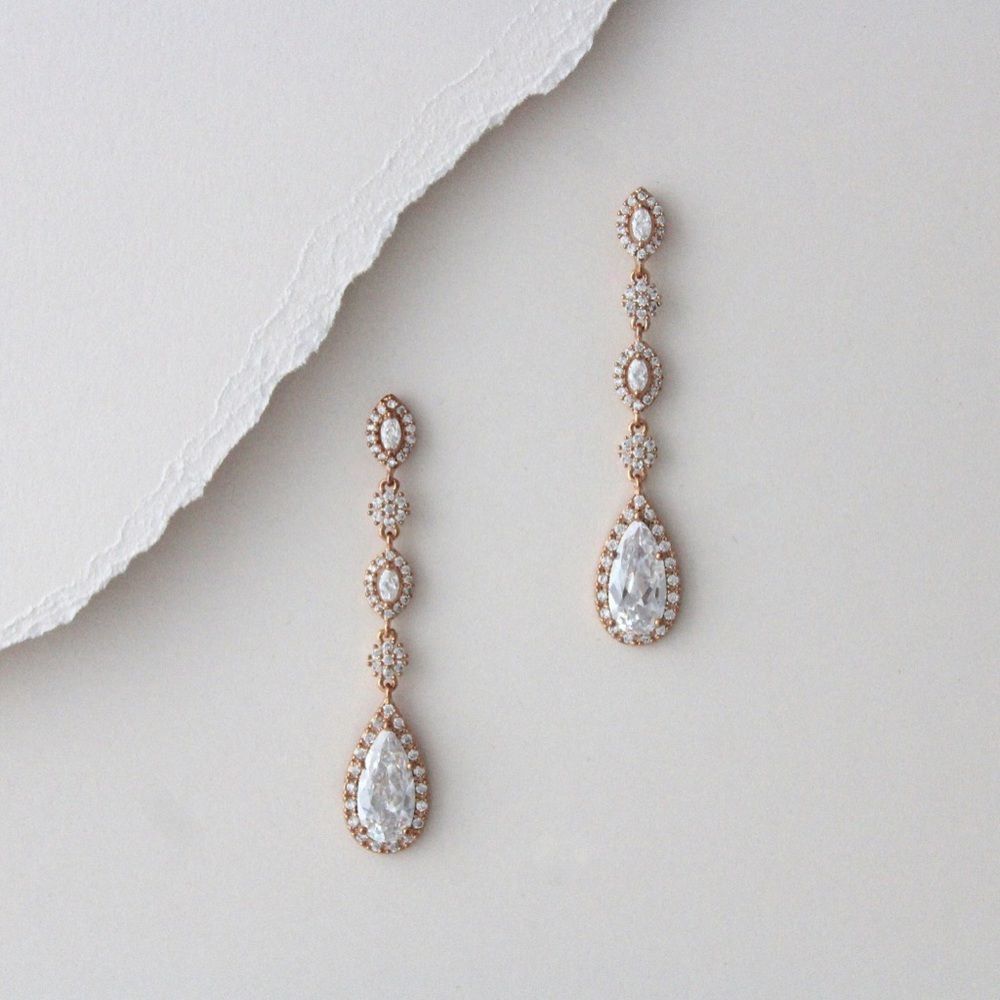 14k Gold Plated Earrings  Choose 1 Rose Gold Gold White Gold